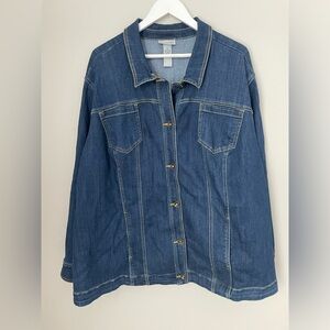 Catherines Denim Jean Jacket Women’s Plus Size 4X